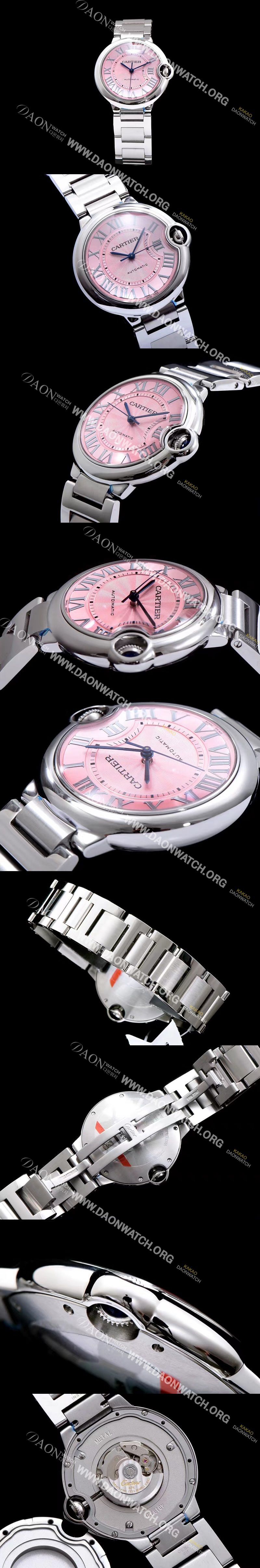미러급 까르띠에 여성용 신상 발롱블루 W6920100모델 시계 핑크 다이얼 ETA2671-2 오토매틱 무브먼트 CAR0135 Ⅳ