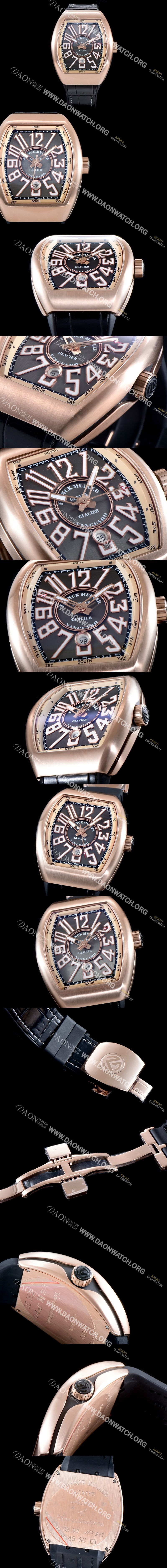 미러급 프랭크 뮬러 남성용 마스터 컴플리케이션 V45 SC DT YACHTING 5N 뱅가드 요팅!! 고급스러운 18K로즈골드 케이스 그레이 다이얼 스위스 ETA 2824-A2오토매틱 FRA0450 Ⅳ
