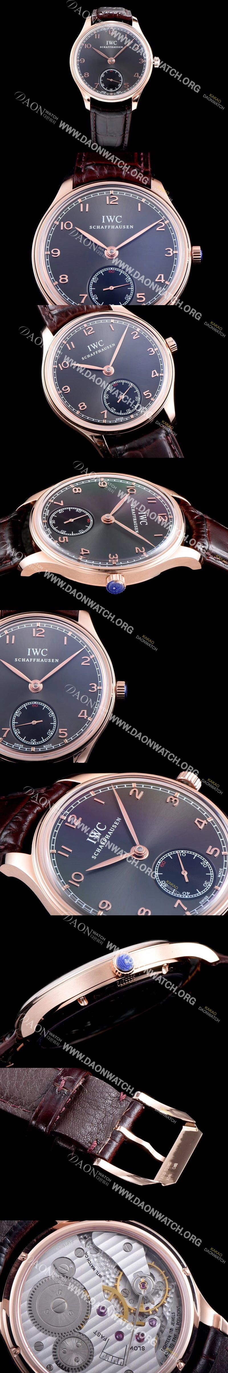 미러급 아이더블유씨 남성용 포르투기즈 최고급버전 IW545406 18k 로즈골드 블랙 다이얼 IWC0200 Ⅳ