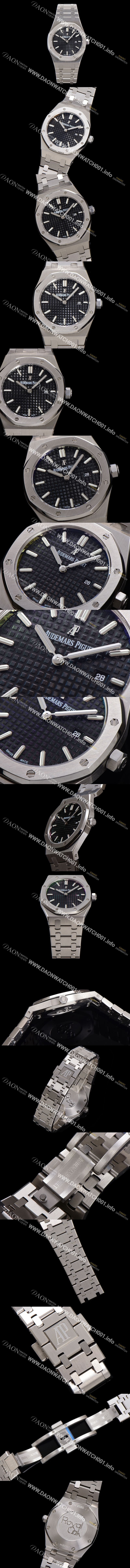 미러급 오데마피게 여성용 로얄오크 67650ST.OO.1261ST.01 브레이슬릿 33mm 쿼츠 무브먼트 블랙 와플 다이얼 AUD0254 Ⅳ