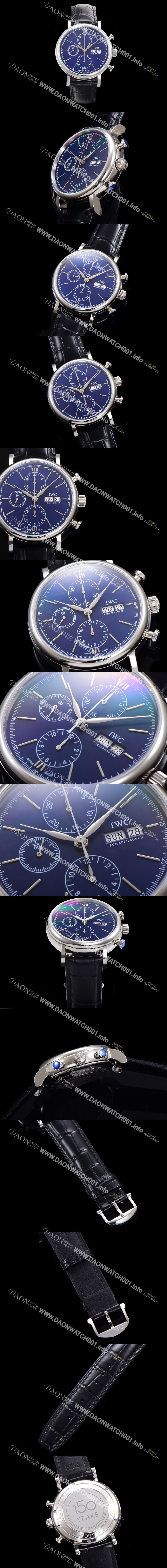 미러급 아이더블유씨 남성용 포르토피노 IW391023 오토매틱 무브먼트 42미리 블루 다이얼 IWC71015 Ⅳ