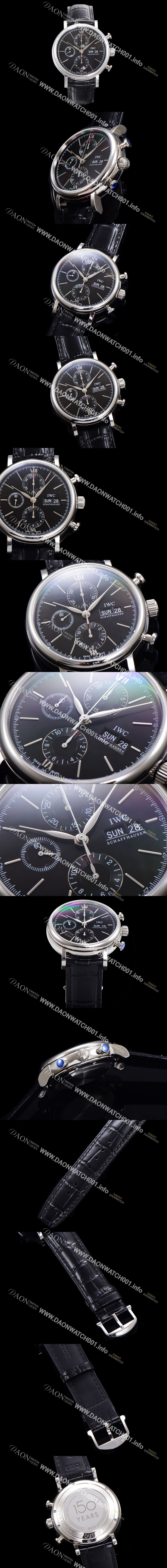 미러급 아이더블유씨 남성용 포르토피노 IW391008 오토매틱 무브먼트 42미리 블랙 다이얼 IWC71016 Ⅳ
