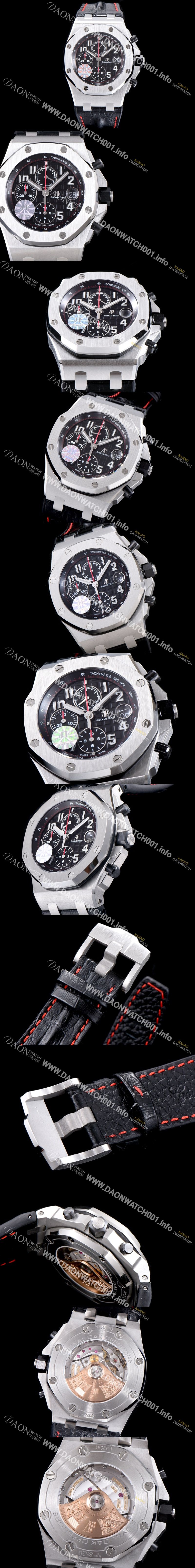 미러급 오데마피게 남성용 VIP 모델!! 로얄오크 오프쇼어 26470ST.OO.A101CR.01 크로노그래프 블랙 와플 다이얼 오토매틱 무브먼트 AUD0200 Ⅳ