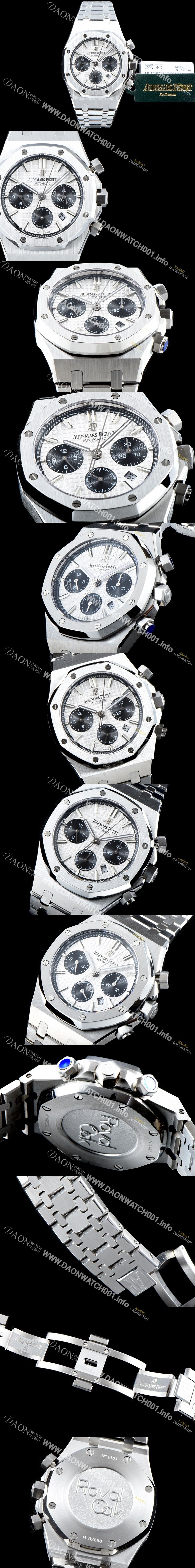 미러급 오데마피게 남성용 신상 업데이트! 로얄오크 오프쇼어 26327TI.OO.D004CA.01 크로노그래프 화이트 와플 다이얼 브레이슬릿 오토매틱 무브먼트 AUD0204 Ⅳ