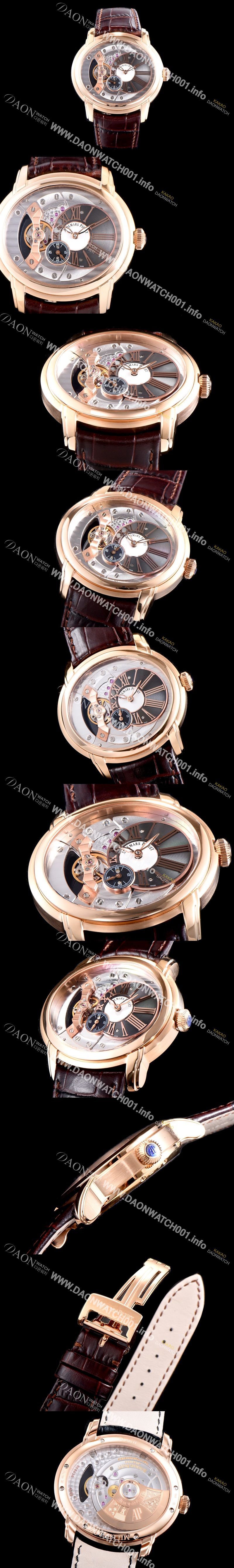 미러급 오데마피게 남성용 밀레어리 최신형 업그레이드 모델 15350OR.OO.D093CR.01 18K 로즈골드 칼리버 4101 실버 스켈레톤 다이얼 오토매틱 무브먼트 AUD0100 Ⅳ