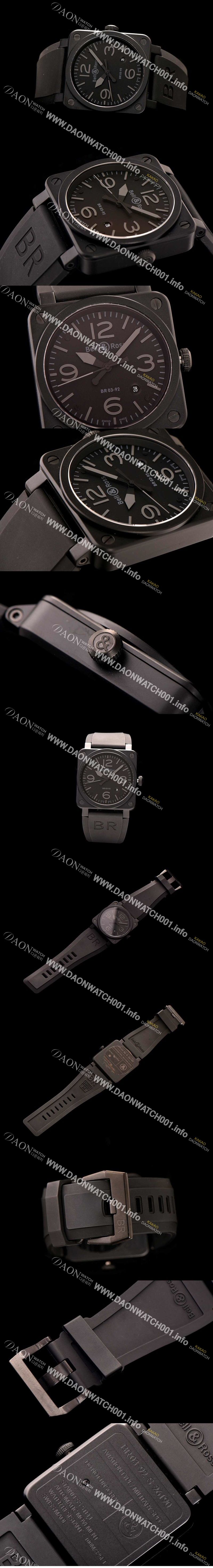 미러급 벨엔로즈 남성용 인스트루먼트 03 오토메틱 블랙 다이얼 오토매틱 무브먼트 BEL4234 Ⅳ