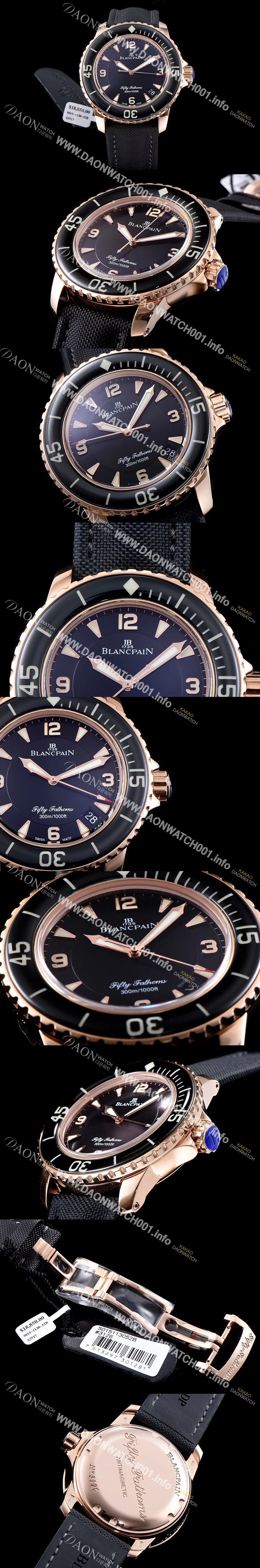 미러급 블랑팡 남성용 피프티 패던스 베스트 에디션 로즈골드 블랙 다이얼 BLA4210 Ⅳ