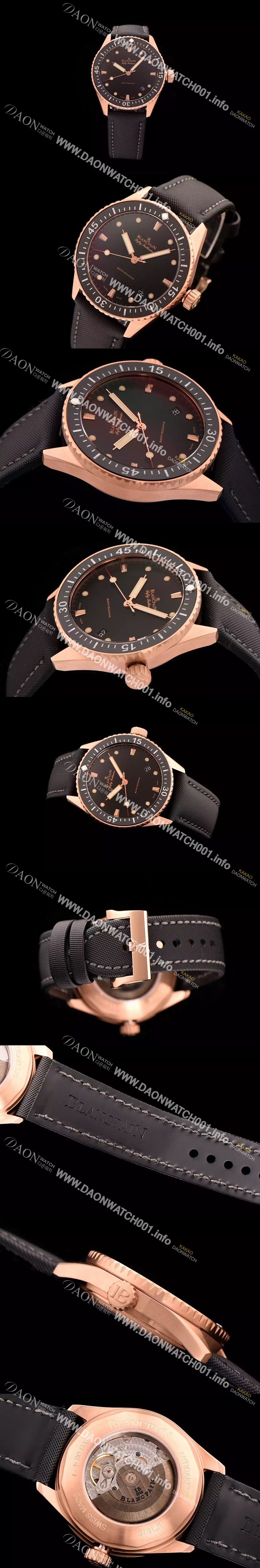 미러급 블랑팡 남성용 5000-36S30-NAB A 피프티패덤즈 다이버 블랙다이얼 BLA42040 Ⅳ