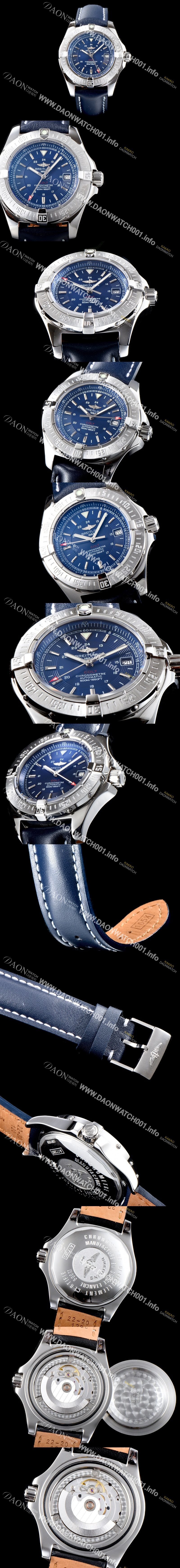 미러급 브라이틀링 남성용 콜트 블루 다이얼 오토매틱 무브먼트 BRE0210 Ⅳ