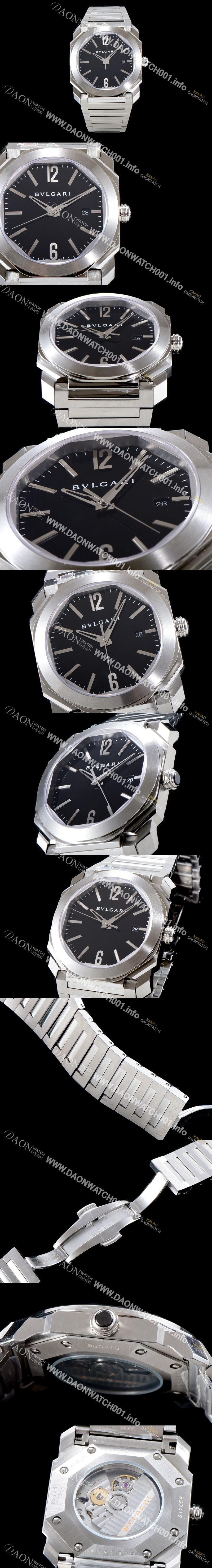 미러급 불가리 남성용 옥토102854모델 블랙 다이얼 브레이슬릿 오토매틱 무브먼트 BVL4301 Ⅳ