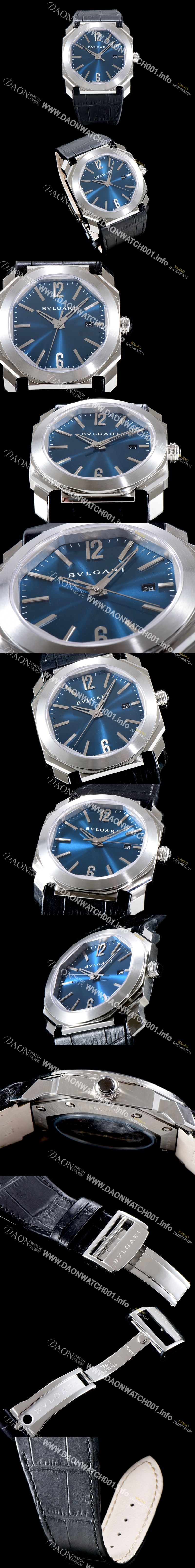 미러급 불가리 남성용 옥토 블루다이얼 오토매틱 무브먼트 BVL4213 Ⅳ