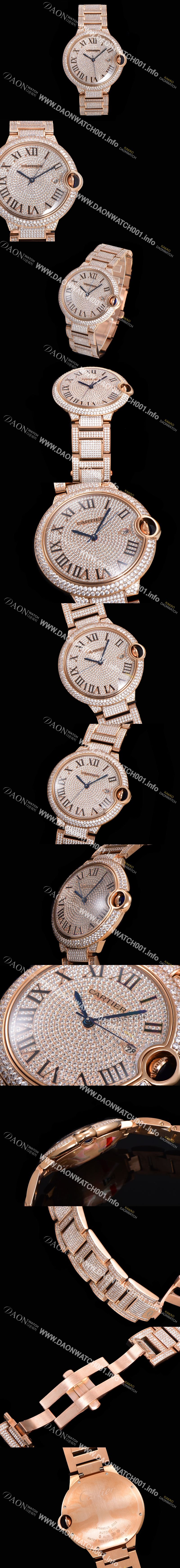 미러급 까르띠에 남성용 럭셔리 풀다이아셋팅!! 발롱블루 드 까르띠에 HPI00582