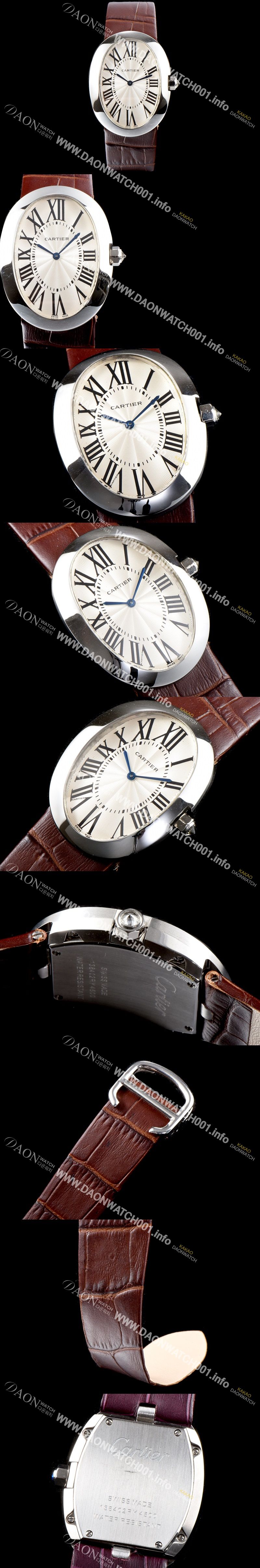 미러급 까르띠에 여성용 베누아 스위스 쿼츠 화이트 다이얼 CAR0305 Ⅳ