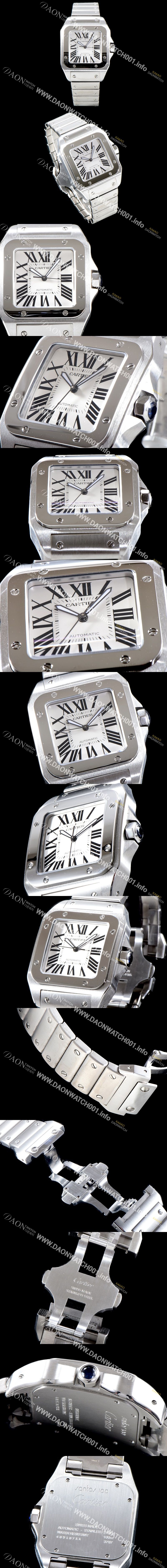 미러급 까르띠에 남성용 최신버전 업그레이드형!! 산토스 100주년 W200737G 라지 모델 베스트 에디션 크림빛 신형 다이얼 오토매틱 무브먼트 CAR4033 Ⅳ