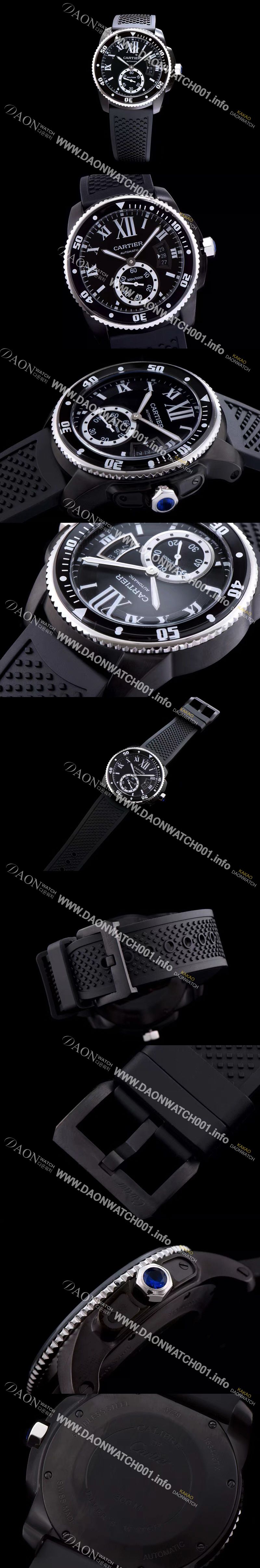 미러급 까르띠에 남성용 칼리브 드 까르띠에 블랙 다이얼 오토매틱 무브먼트 CAR0544 Ⅳ