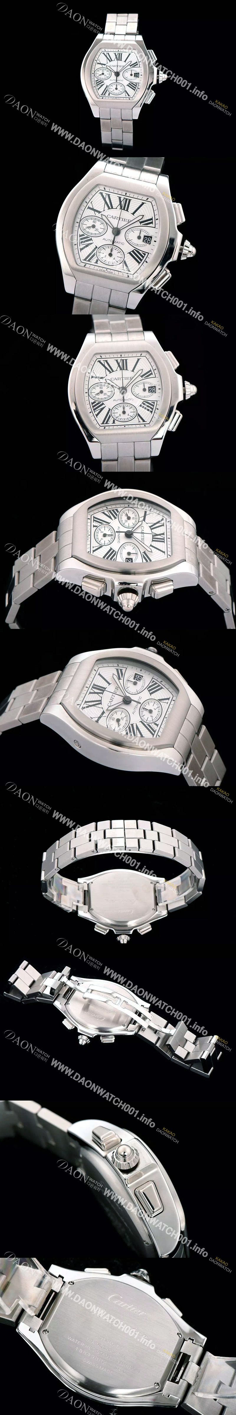 미러급 까르띠에 남성용 로드스터 크로노그래프 화이트다이얼 CAR0301 Ⅳ