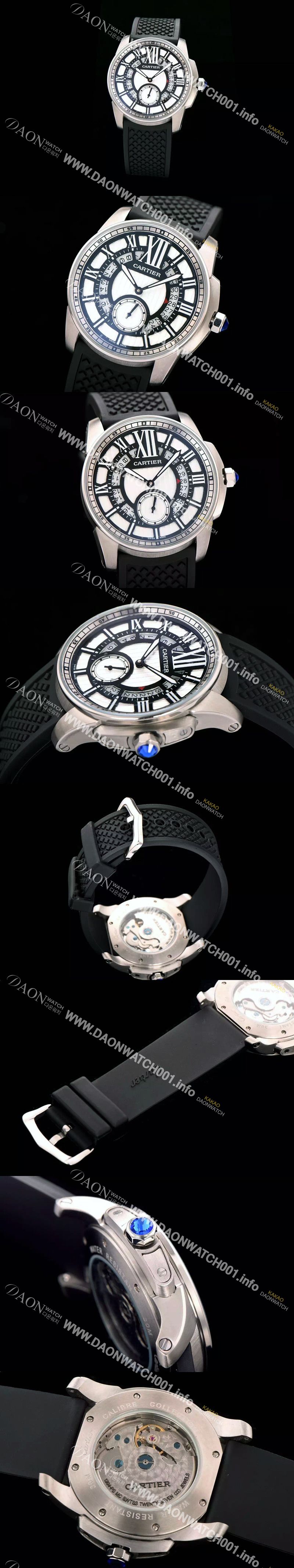 미러급 까르띠에 남성용 칼리브 드 까르띠에 스위스 2824 오토매틱 무브먼트 CAR0351 Ⅳ