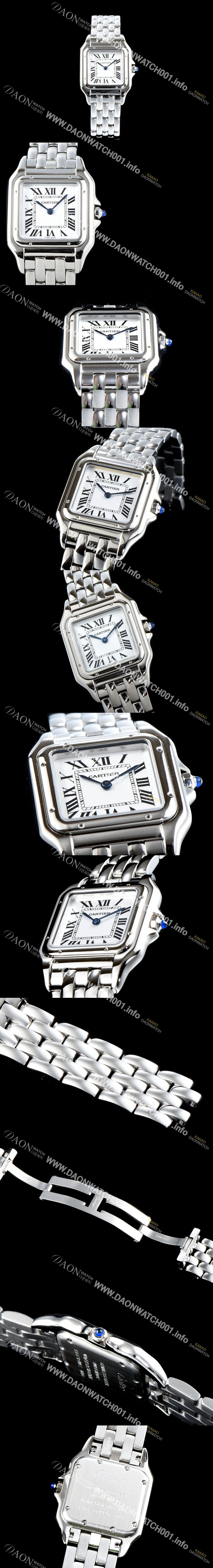 미러급 까르띠에 남성용 여성들 위한 아이콘!! 팬더 드 까르띠에 워치 WSPN0007 GF 미듐 모델 스틸 화이트 다이얼 브레이슬릿 일본 수입산 쿼츠 무브먼 CAR0010 Ⅳ