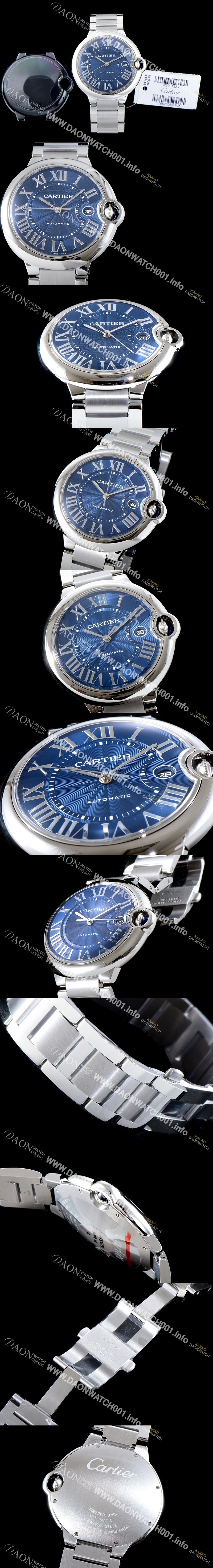 미러급 까르띠에 남성용 2019신상 발롱블루 WSBB0025 42mm 블루 다이얼 오토매틱 무브먼트 CAR0106 Ⅳ