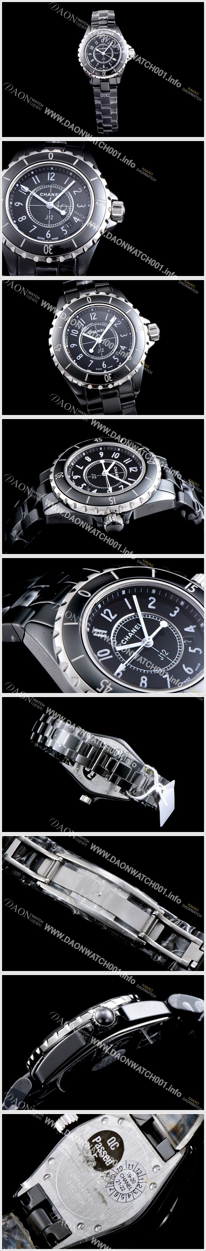 미러급 샤넬 여성용 제이12 H0682 신상모델! 100%세라믹 소재 블랙 다이얼 세계적 범용 쿼츠 무브먼트 CHA0403 Ⅳ