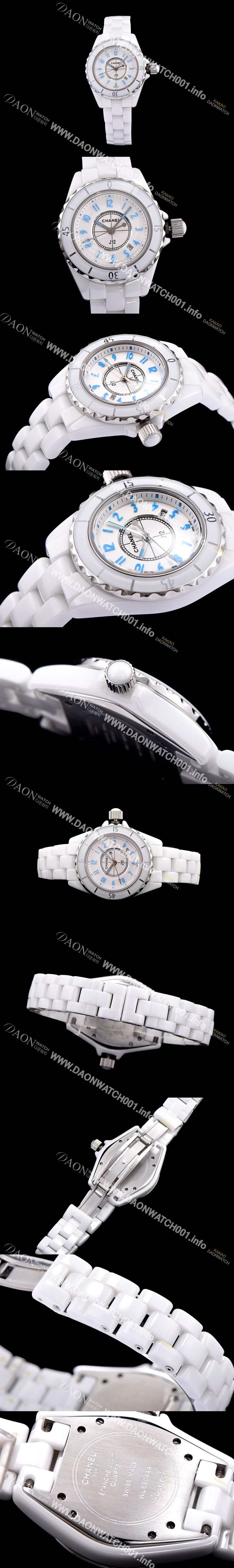 미러급 샤넬 여성용 제이12 H3826 신상모델! 100%세라믹 소재 화이트 다이얼 세계적 범용 쿼츠 무브먼트 CHA0401 Ⅳ