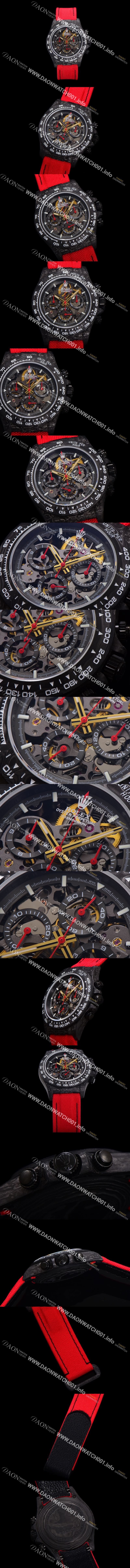 미러급 로렉스남성용 데이토나 포지드카본 40mm 크로노그래프 오토매틱 Cal.4130 무브먼트 스켈레톤 다이얼 rol5368 Ⅳ