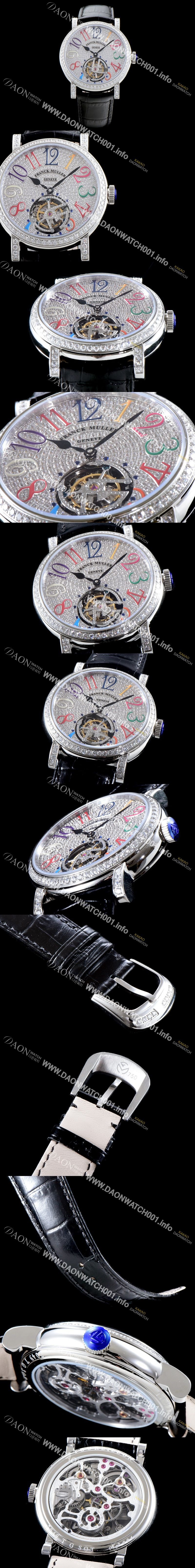 미러급 프랭크 뮬러 남성용 Men's 컴플리케이션 7008 T 뚜르비용 브릴리언트 컷 다이아몬드 풀 셋팅 아시안 투어빌론 탑재 FRA0200 Ⅳ