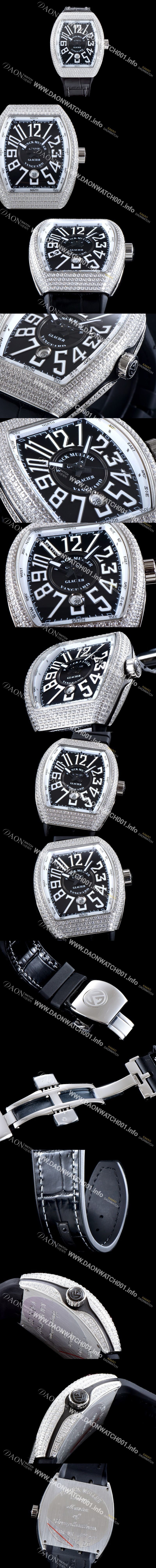 미러급 프랭크 뮬러 남성용 마스터 컴플리케이션 V45 SC DT YACHTING 5N 뱅가드 요팅!! 일본산 최상급 퀄리티의 쥬얼셋팅 케이스 블랙&화이트 다이얼 스위스 ETA 2824-A2오토매틱 FRA0414 Ⅳ