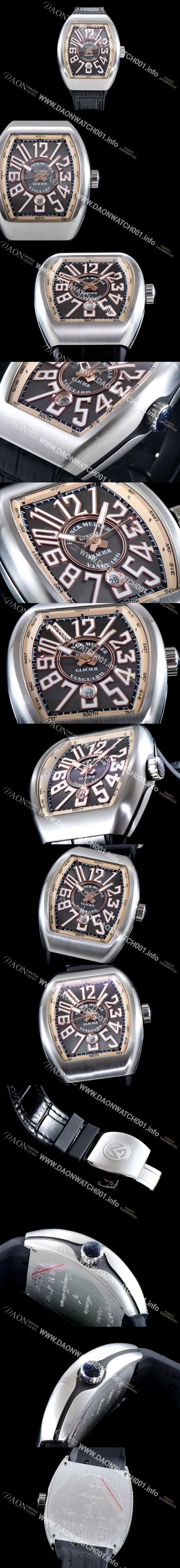 미러급 프랭크 뮬러 남성용 마스터 컴플리케이션 V 45 SC DT YACHTING 5N 뱅가드 요팅!! 그레이&골드 다이얼 스위스 ETA 2824-A2오토매틱 FRA0451 Ⅳ