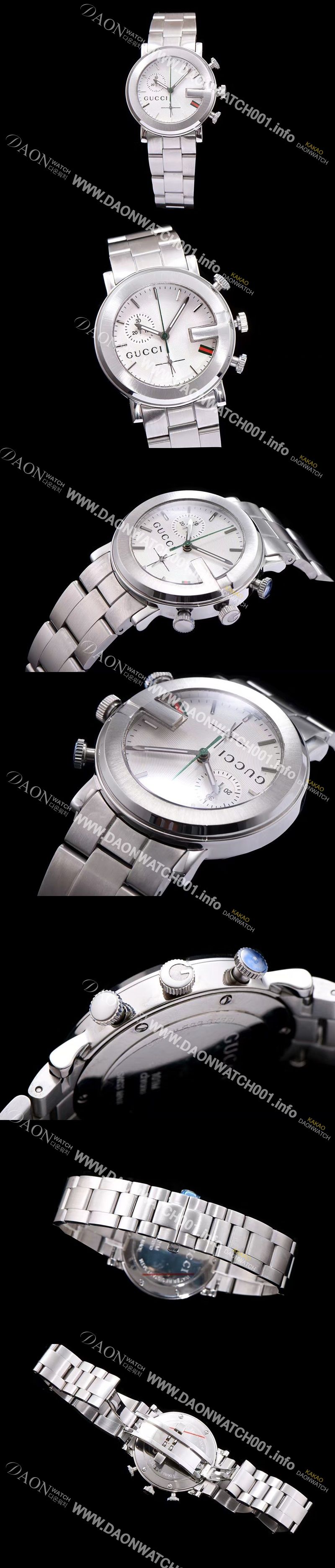 미러급 구찌 남성용 G-타임리스 커플시계 화이트 다이얼 스위스 쿼츠 무브먼트 GUC4243 Ⅳ
