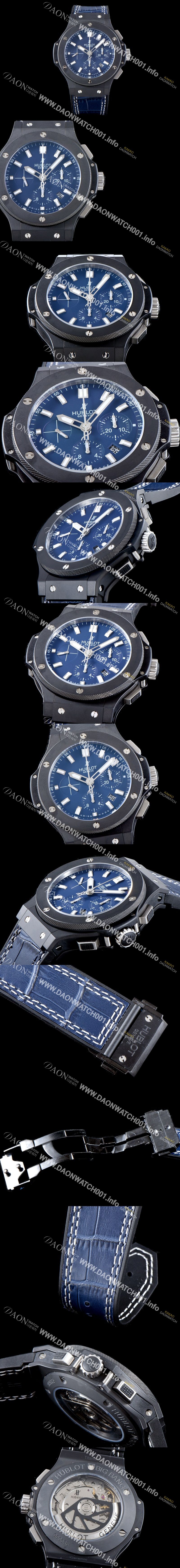 미러급 휴블렛 남성용 NEW 빅뱅 301.CI.7170.LR 밀리미터에 세라믹 블루 에디션!! 44MM 크로노그래프 선레이 새틴-피니시 블루 다이얼 Caliber HUB 4100 타입 무브먼트 HUB0210 Ⅳ