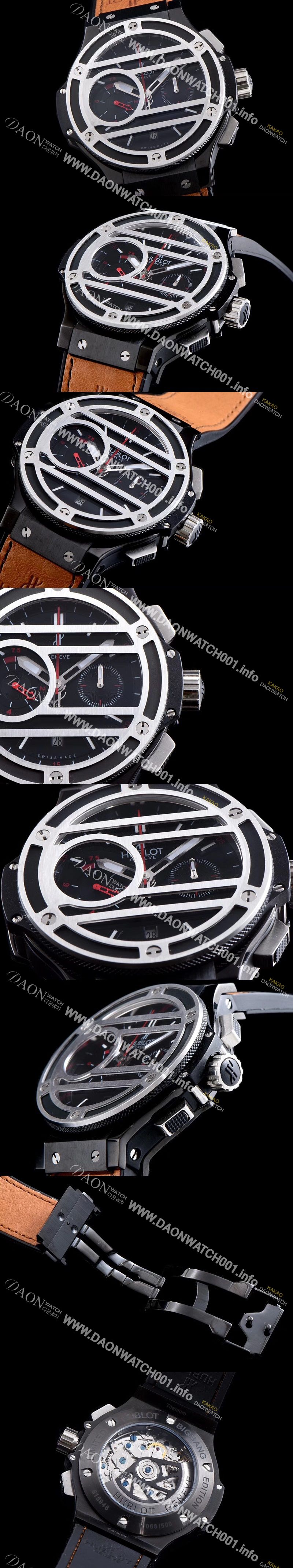 미러급 휴블렛 남성용 빅뱅 처커뱅 317.NM.1137.VR 그리드 모양 다이얼 커버 100% 티타늄 크로노그래프 ETA-7750B 오토매틱 무브먼트 HUB0242 Ⅳ