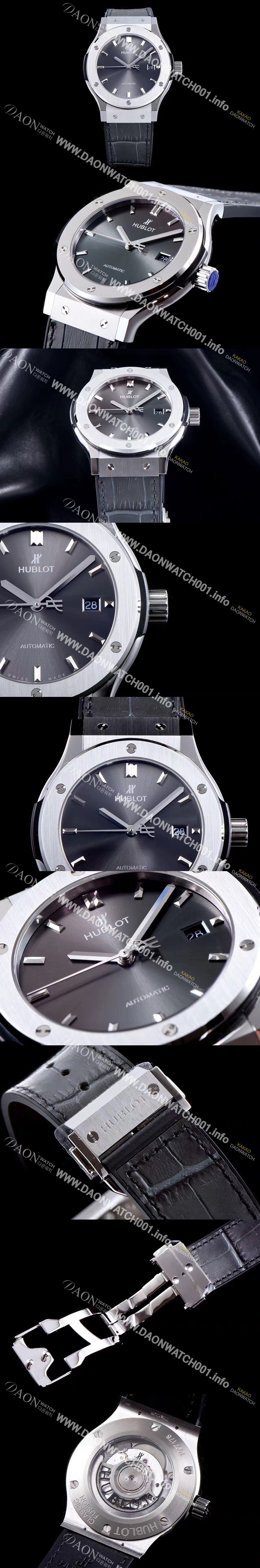 미러급 휴블렛 남성용 NEW 클레식 퓨전 565.NX.7071.LR 논그로노형 33MM 그레이 다이얼 오토매틱 무브먼트 HUB0200 Ⅳ