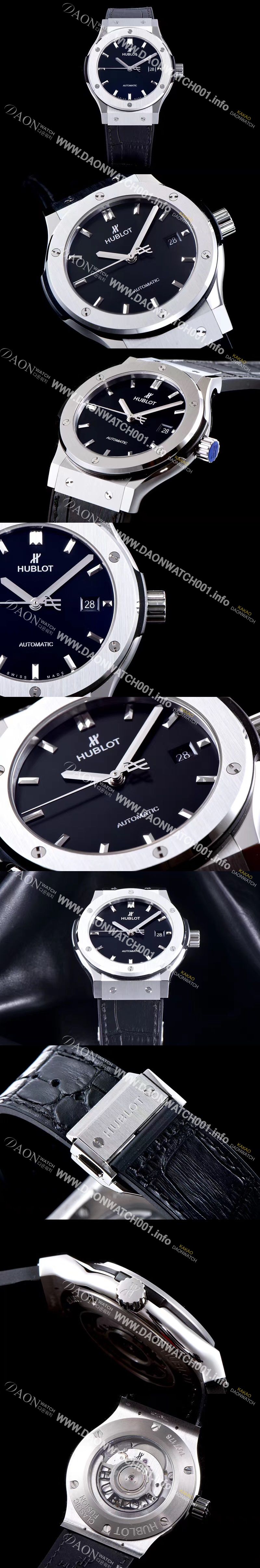 미러급 휴블렛 남성용 NEW 클레식 퓨전 511.NX.1171.LR 논그로노형 33MM 블랙 다이얼 오토매틱 무브먼트 HUB0201 Ⅳ