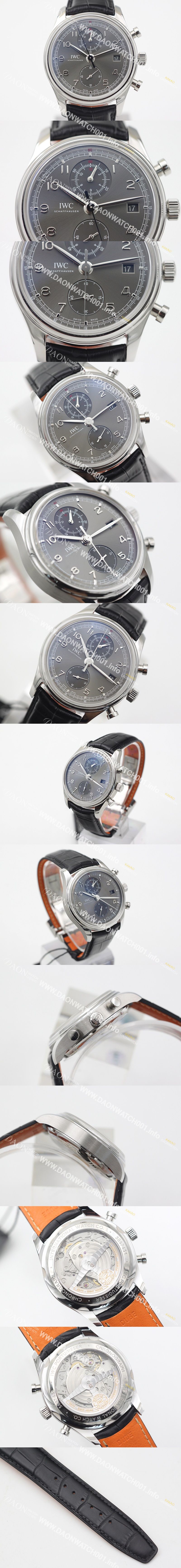 미러급 아이더블유씨 남성용 포르투기즈 IW390404 크로노그래프 클래식 에디션!! 스몰 해킹 세컨즈 그레이 다이얼 오토매틱 무브먼트 IWC0102 Ⅳ