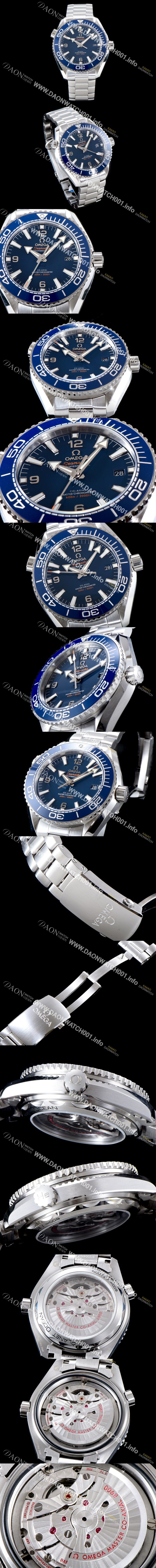 미러급 오메가 남성용 최신버전 업그레이드형!! 씨마스터 플래닛 오션600M 코-액시얼 마스터 크로노미터 43.5MM 블루 다이얼 오토매틱 무브먼트 OMG0111 Ⅳ