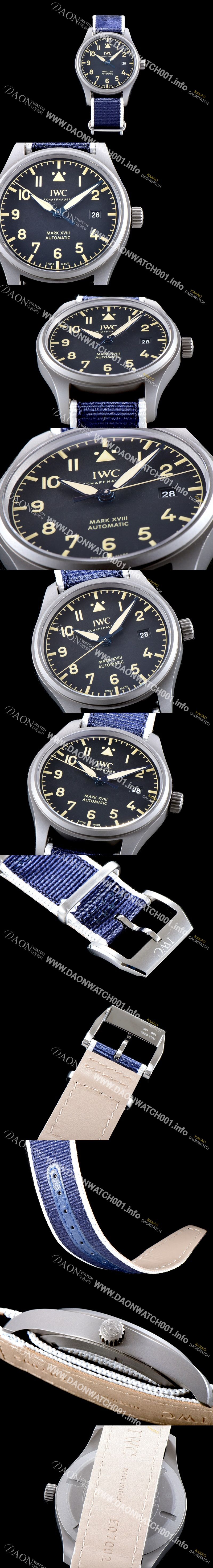 미러급 아이더블유씨 남성용 파일럿 워치 마크 XVIII 헤리티지 IW327006