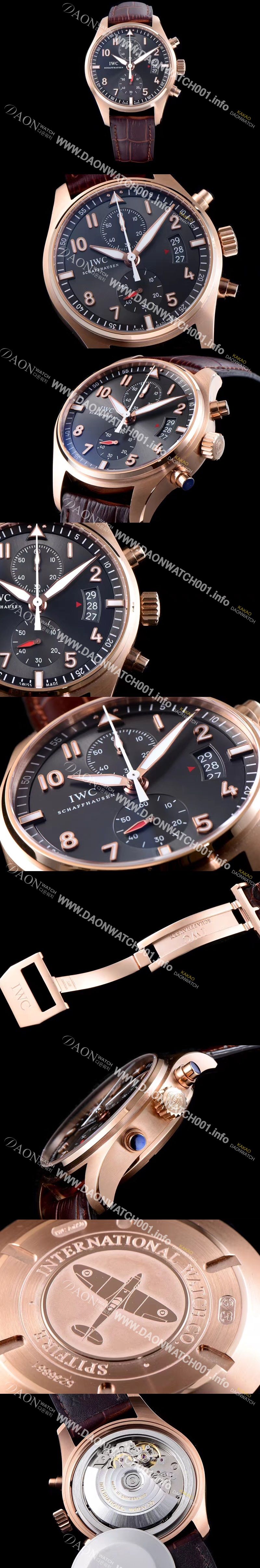 미러급 아이더블유씨 남성용 파일럿 IW387803 오토매틱 7750무브먼트 그레이 다이얼 IWC4240 Ⅳ