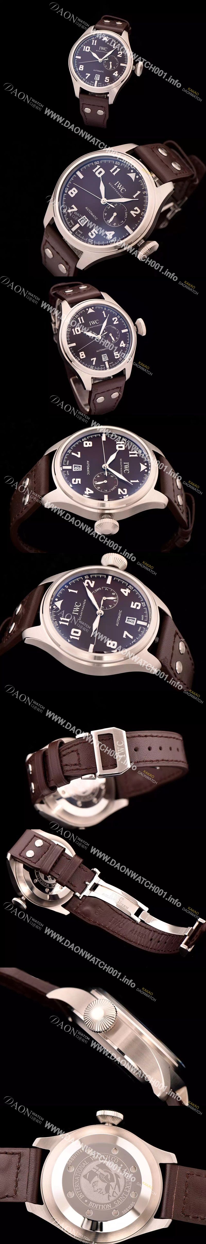 미러급 아이더블유씨 남성용 빅 파일럿 에디션 세븐 데이즈 47mm 브라운다이얼 IWC0435 Ⅳ