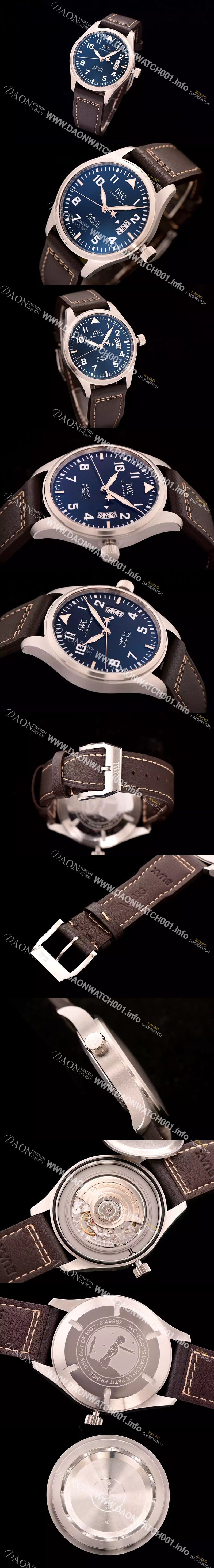 미러급 아이더블유씨 남성용 파일럿 워치 마크 17 블루다이얼 IWC0412 Ⅳ