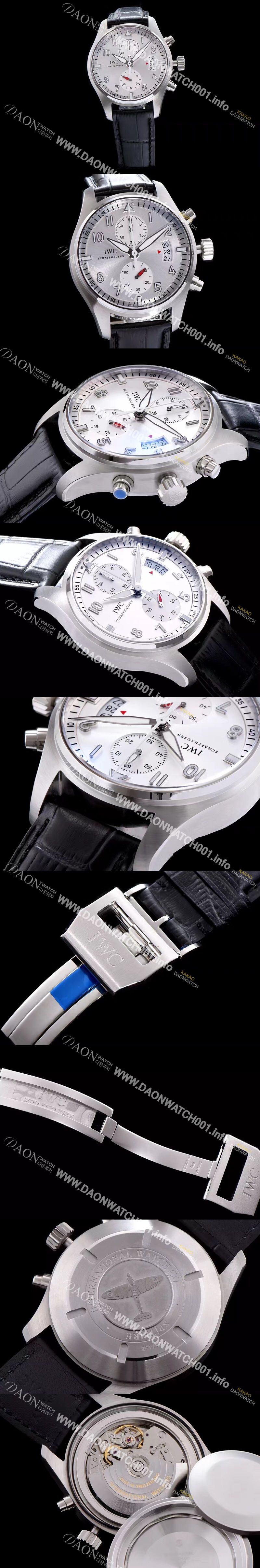 미러급 아이더블유씨 남성용 파일럿 7750 오토매틱 무브먼트 실버 다이얼 IWC0400 Ⅳ