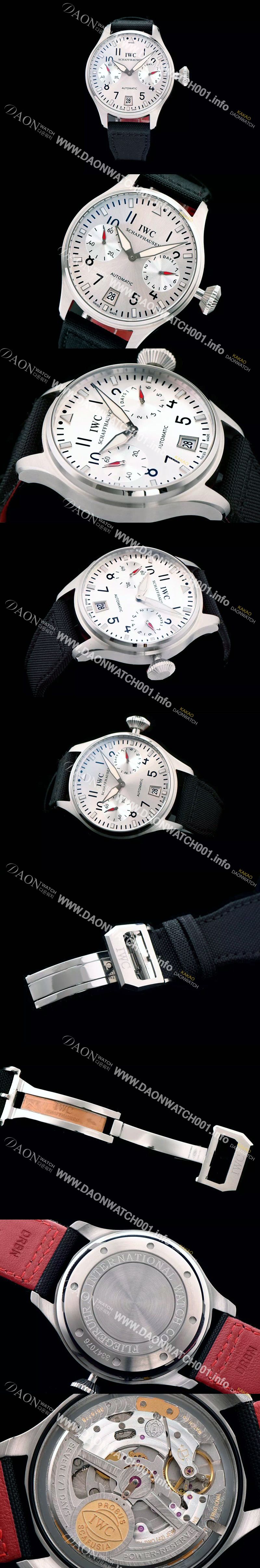 미러급 아이더블유씨 남성용 빅파일럿 7 데이즈 44mm 실버다이얼 IWC0400 Ⅳ