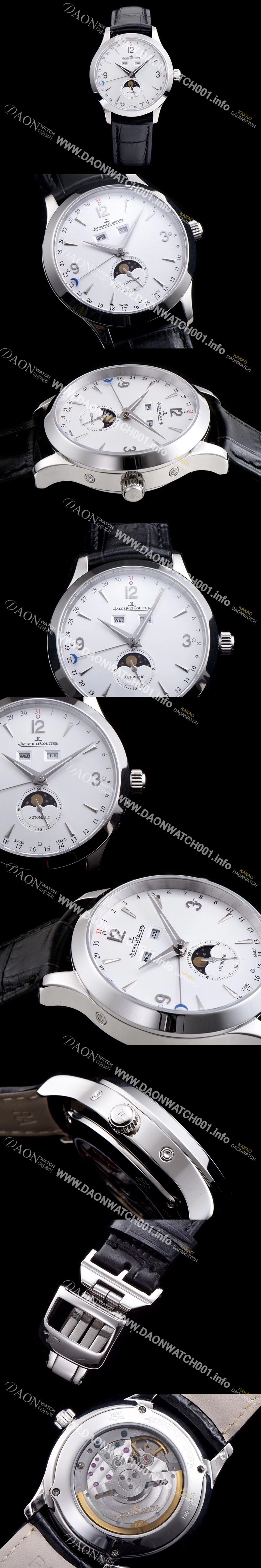 미러급 예거르꿀뜨르 남성용 마스터 캘린더 1558420모델 씬 문페이즈 실버다이얼 아플리케 인덱스 Jag0093 오 JAG4201 Ⅳ