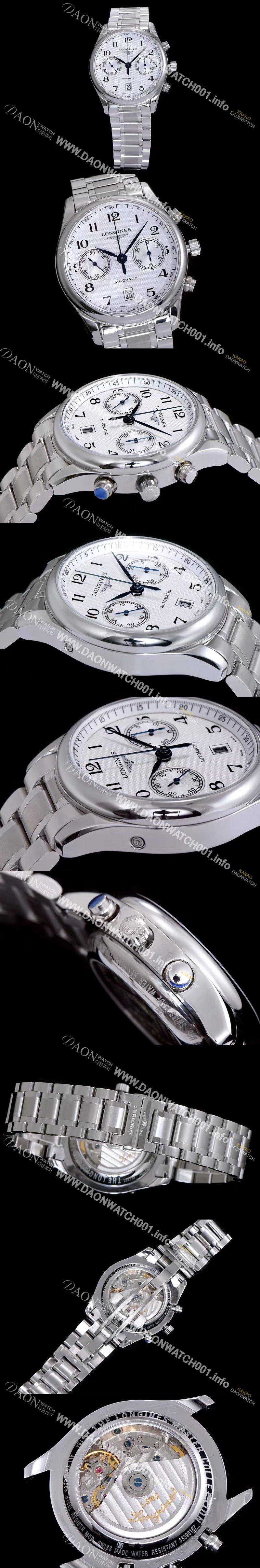 미러급 론진 남성용 마스터 L2.669.4.78.6 컬렉션 화이트 다이얼 오토매틱 무브먼트 LON0414 Ⅳ