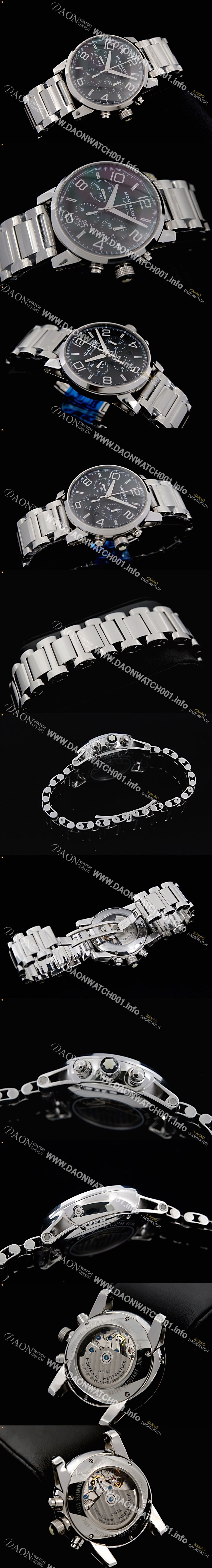 미러급 몽블랑 남성용 몽블랑 타임워커 크로노 SS 블랙 다이얼 MON4222 Ⅳ