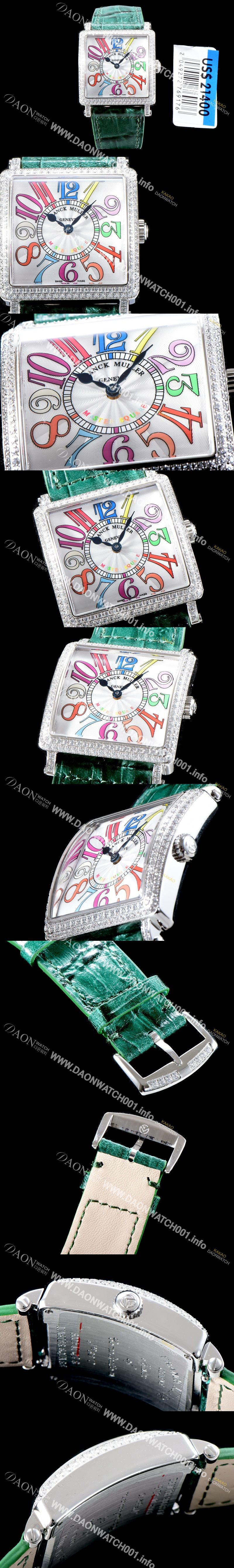 미러급 프랭크 뮬러 남성용 마스터 스퀘어 6000 K SC DT COL DRM V D 레이디 워치 쥬얼 다이아몬드 베젤 크레이지 아워 다이얼 스위스 오토매틱 무브먼 FRA4430 Ⅳ