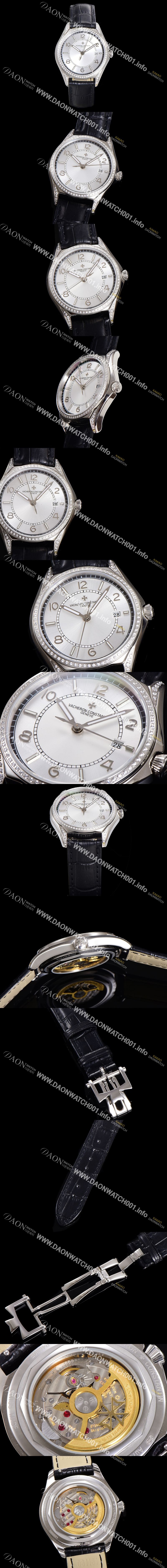 미러급 바쉐론 콘스탄틴 남성용 피프티식스 Ref.4600E 오토매틱 1326 타입 40mm 보석/큐빅 가죽줄 실버 다이얼 vac1146 Ⅳ