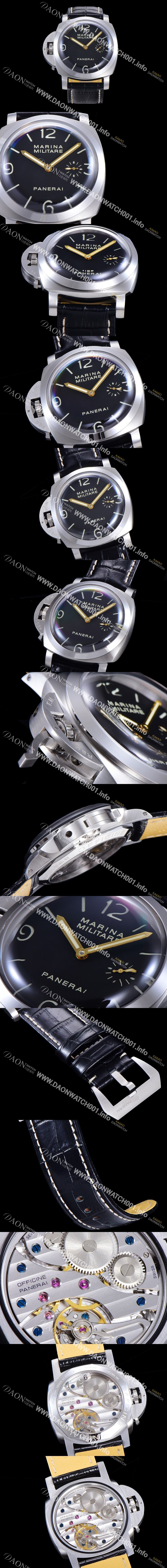 미러급 파네라이 남성용 루미노르 마리나 시리즈 PAM00217 모델 블랙 다이얼 슈퍼루미노바 야광 인덱스 신형 ETA 6497-2 오토매틱 무브먼트 PAN1200 Ⅳ