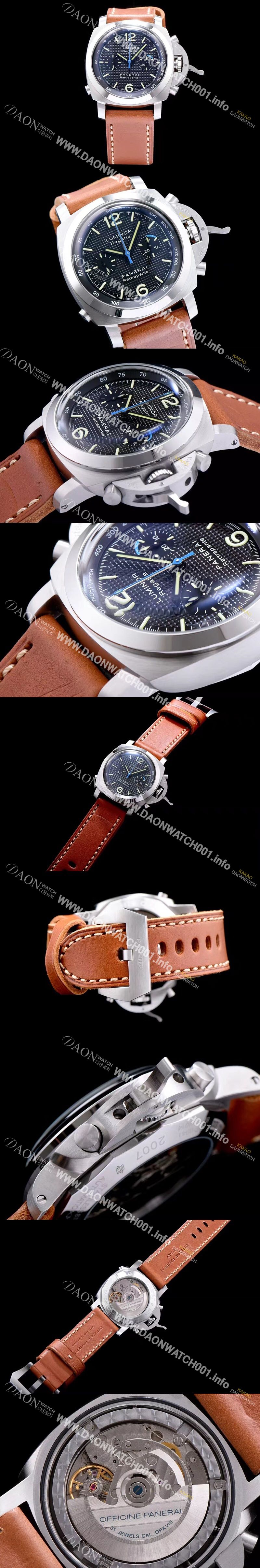 미러급 파네라이 남성용 루미노르 블랙 다이얼 오토매틱 무브먼트 PAN0210 Ⅳ