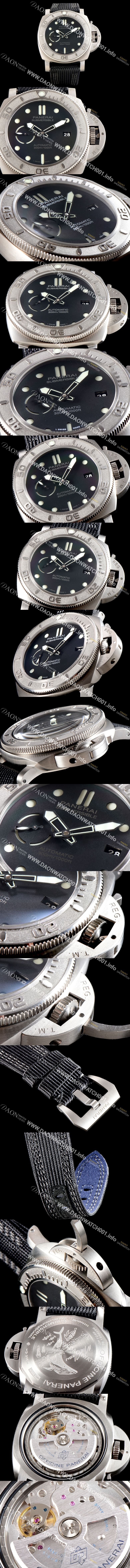 미러급 파네라이 남성용 서브멀시브 마이크 혼 에디션 PAM00984 오토매틱 Cal.P9010 타입 47mm 티타늄 블랙 다이얼 pan5218 Ⅳ